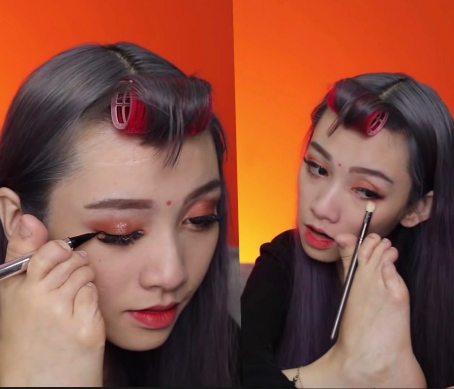 Tường Vy làm mọi thứ bằng đôi chân thay cho tay và dần nổi tiếng khắp mạng xã hội với khả năng trang điểm bằng chân.