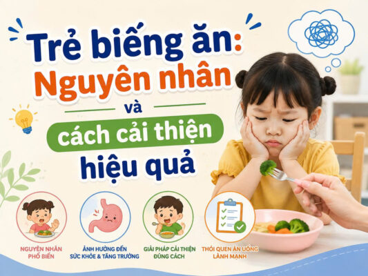 Trẻ biếng ăn: Nguyên nhân và cách cải thiện hiệu quả