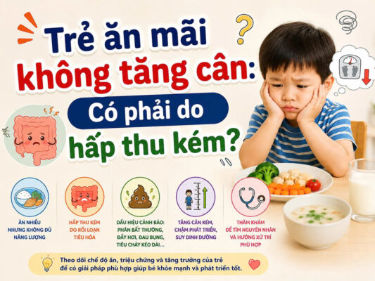 Trẻ ăn mãi không tăng cân: Có phải do hấp thu kém?