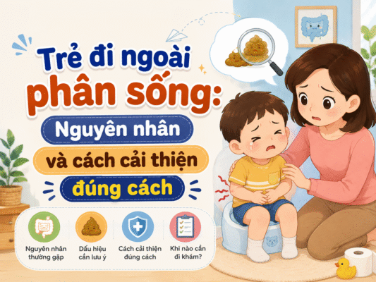 Trẻ đi ngoài phân sống: Nguyên nhân và cách cải thiện đúng cách